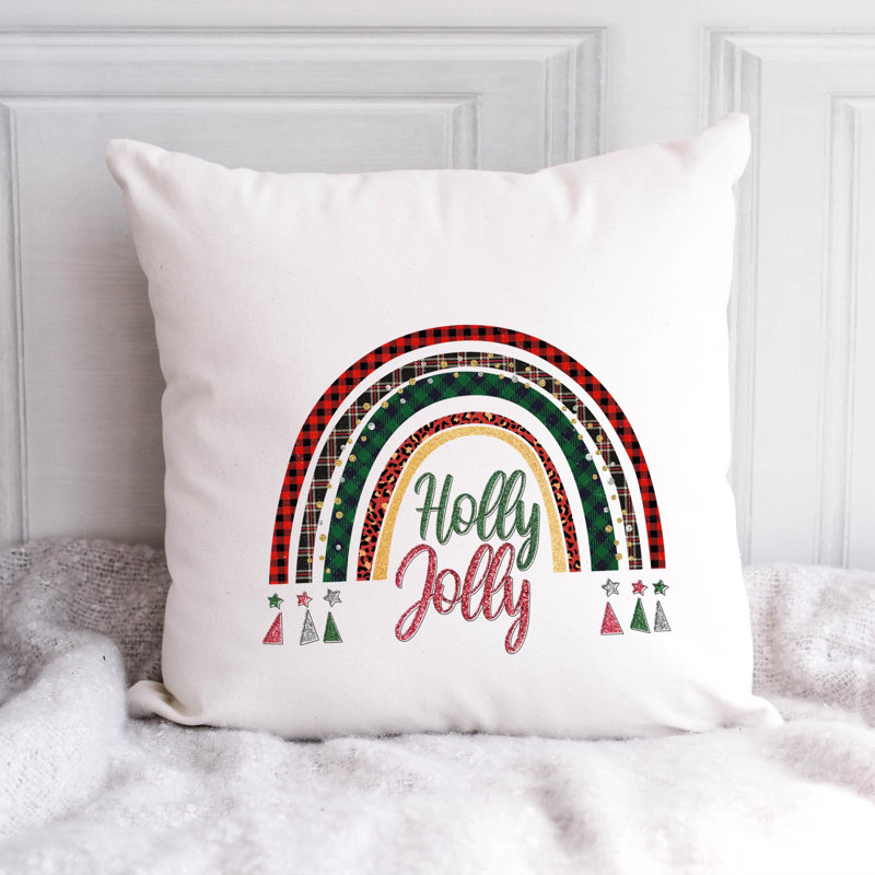Christmas Rainbow6 Reversible Throw Pillow, 16" x 16"