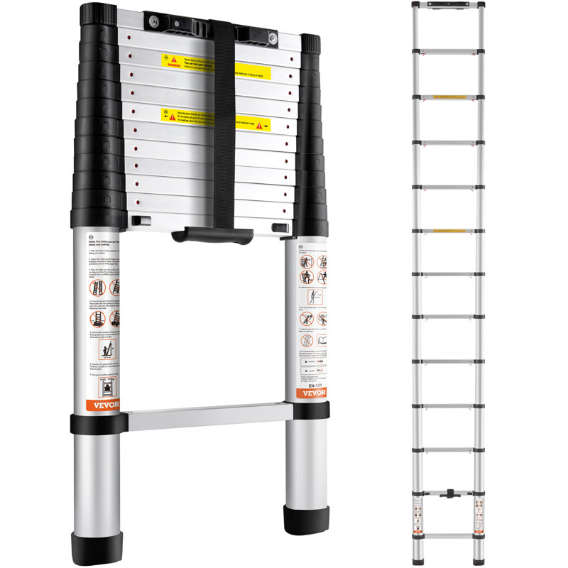 12 - Step Aluminum Lightweight Folding Extension Ladder
