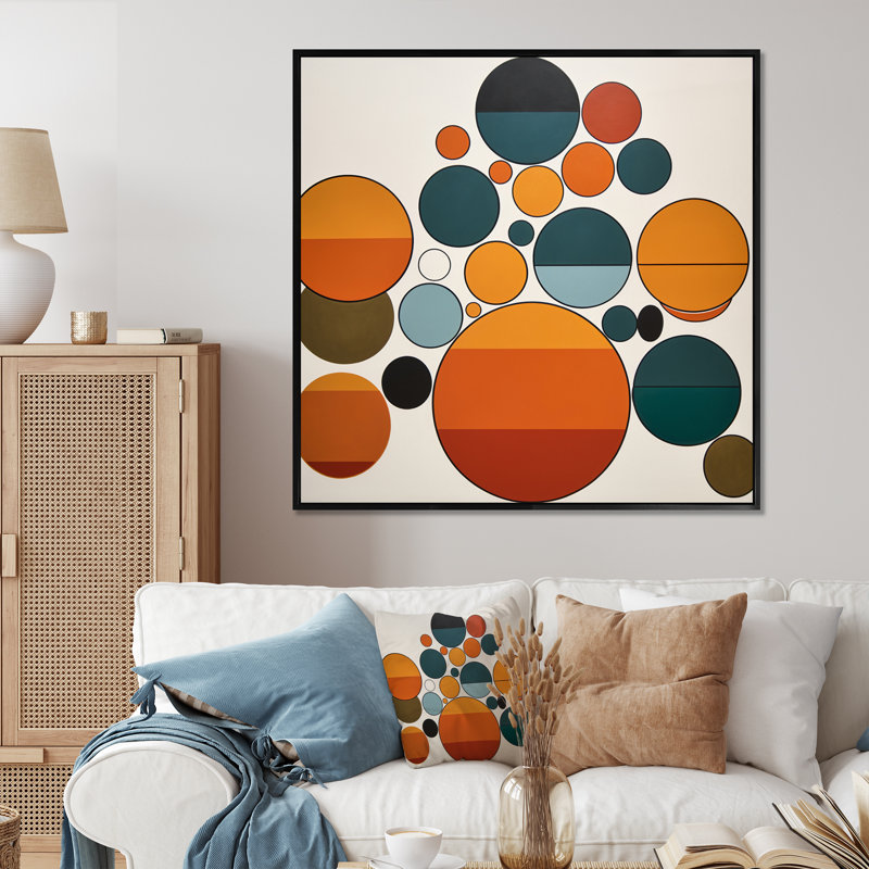 «Serendipity Retro Abstract Midcentury Geometrics - Modern Midcentury», reproduction sur toile, H 36 po x l 36 po x P 1,5 po