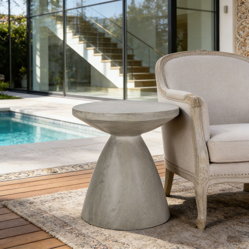 Outdoor LightWeight Concrete Side Table
