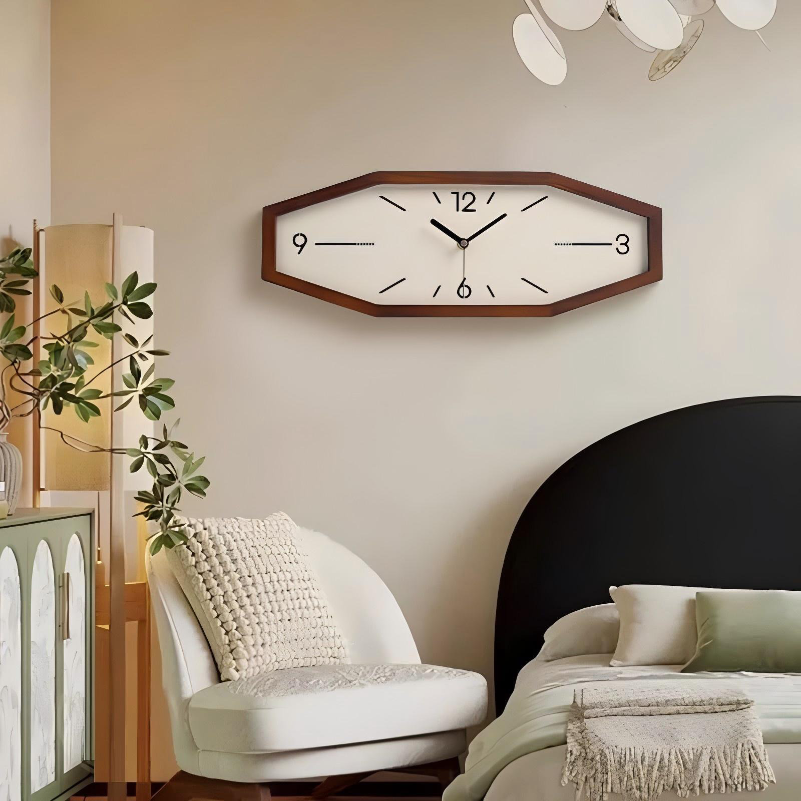 Latitude Run® Wooden Retro Wall Clocks, Square Clocks Rectangular Wall ...