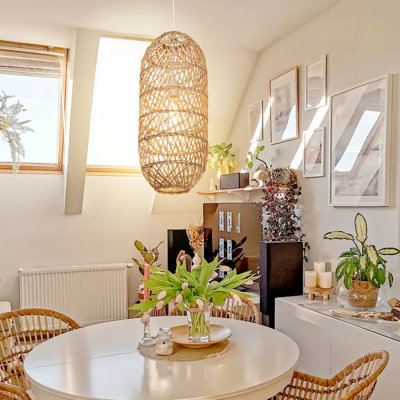 Luminaire suspendu en dôme naturel à 1 lumière Mowery