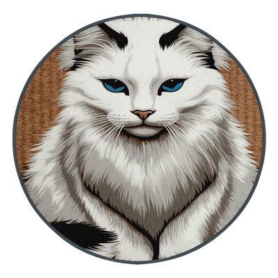 Washable Birman Cats Area Rug