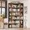 Bibliothèque en L 73,9 "à 6 niveaux avec bibliothèque Hcorner
