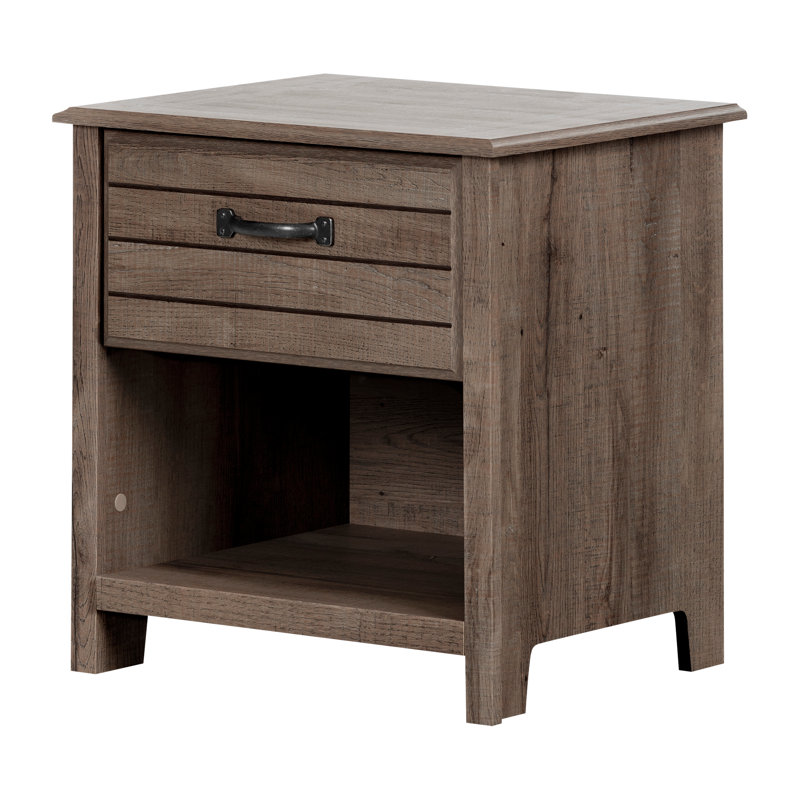 Cubby 1 Drawer Nightstand, Fall Oak