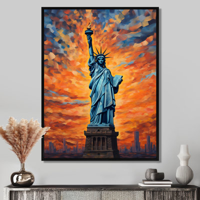 Glorious Statue Of Liberty Majestic Sky - New York City Wall Art Print