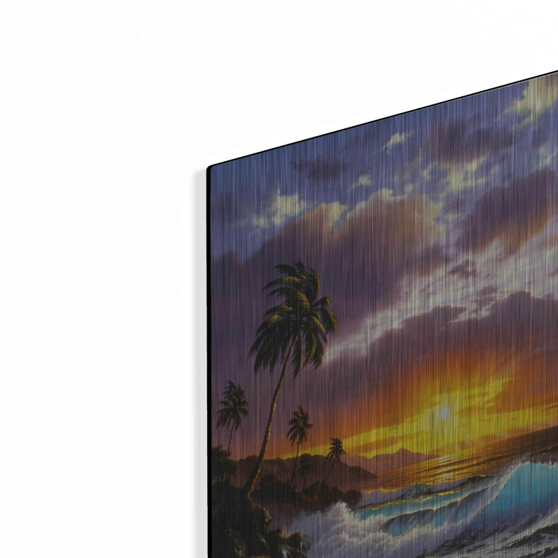 «Sunset Ocean» par Anthony Casay, art mural en métal, H 16 po x l 12 po