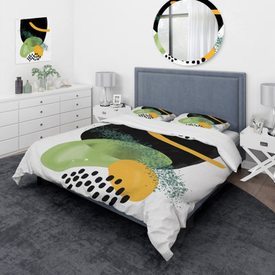 Minimal Retro Abstracts I - Modern Duvet Cover Set