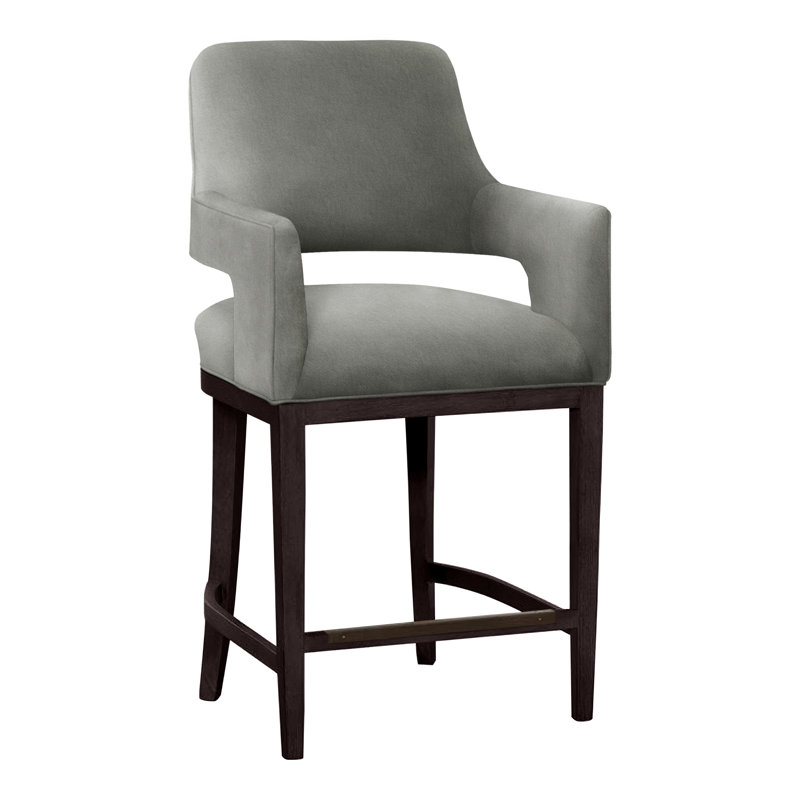 Tabouret de bar et de comptoir Josie, Espresso, Étain 9953, Tabouret de comptoir (siège d'une hauteur de 26,5