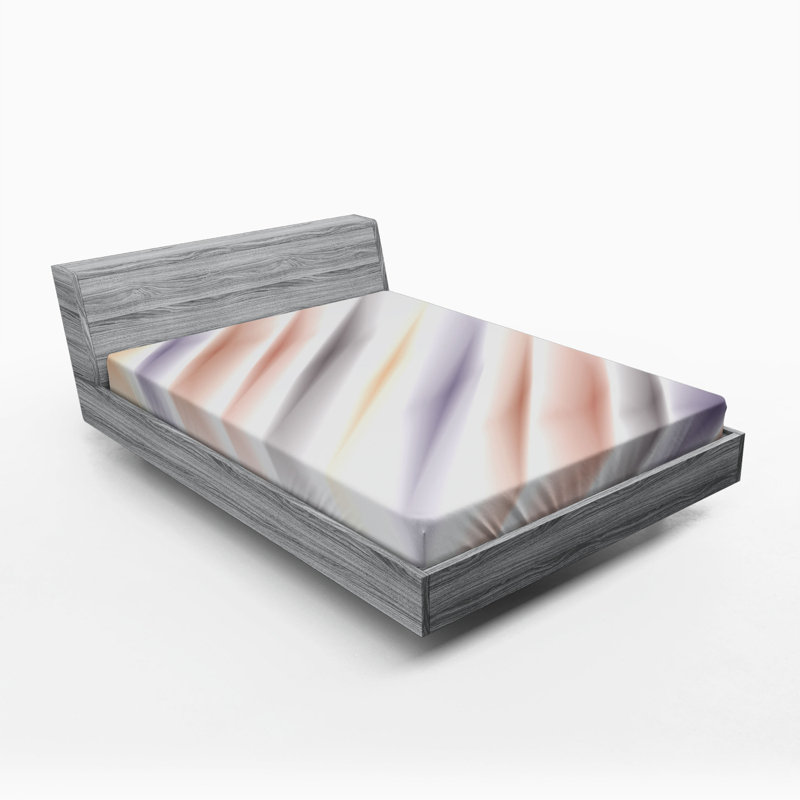Microfiber Abstract Fitted Sheet, Full/Double Fitted Sheet