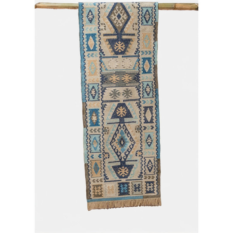 Castra Geometric Hand Woven Indoor / Outdoor Area Rug, Runner 75 x 240cm