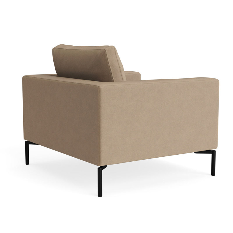 MTO - The New Standard Lounge Chair with Black Legs, Otter Velvet