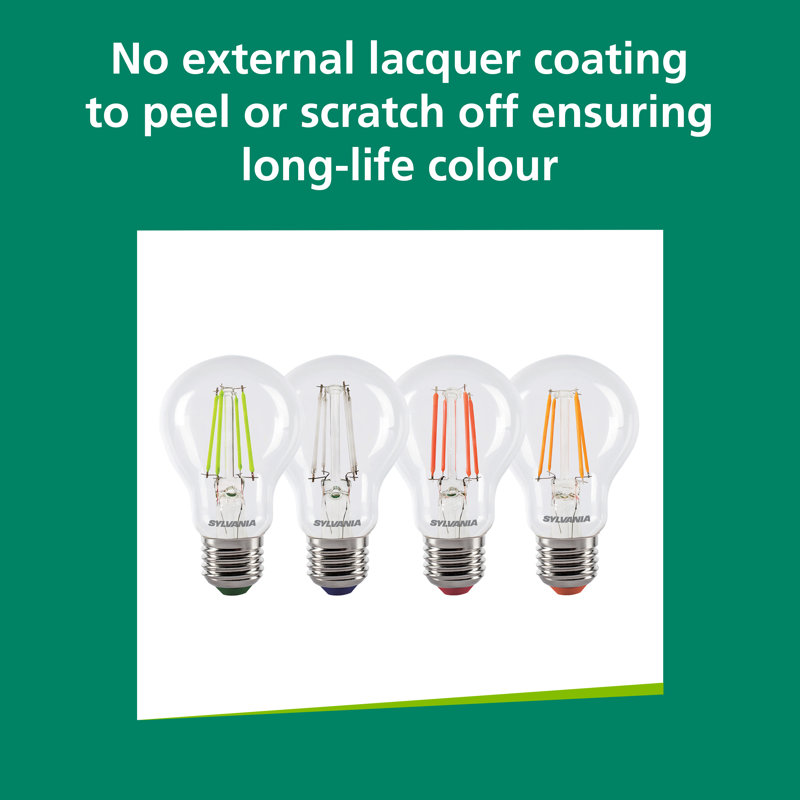 Sylvania ToLedo Retro Chroma LED Filament Light Bulb E27 - Pack of 4