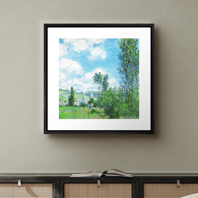 " View Of Vetheuil By Claude Monet Nature Wilderness Oil Painting Impressionism Rustic Scenic "