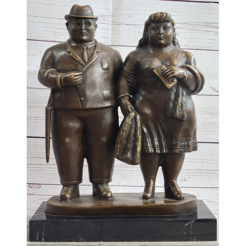 Figurine sculpture en bronze signée Botero