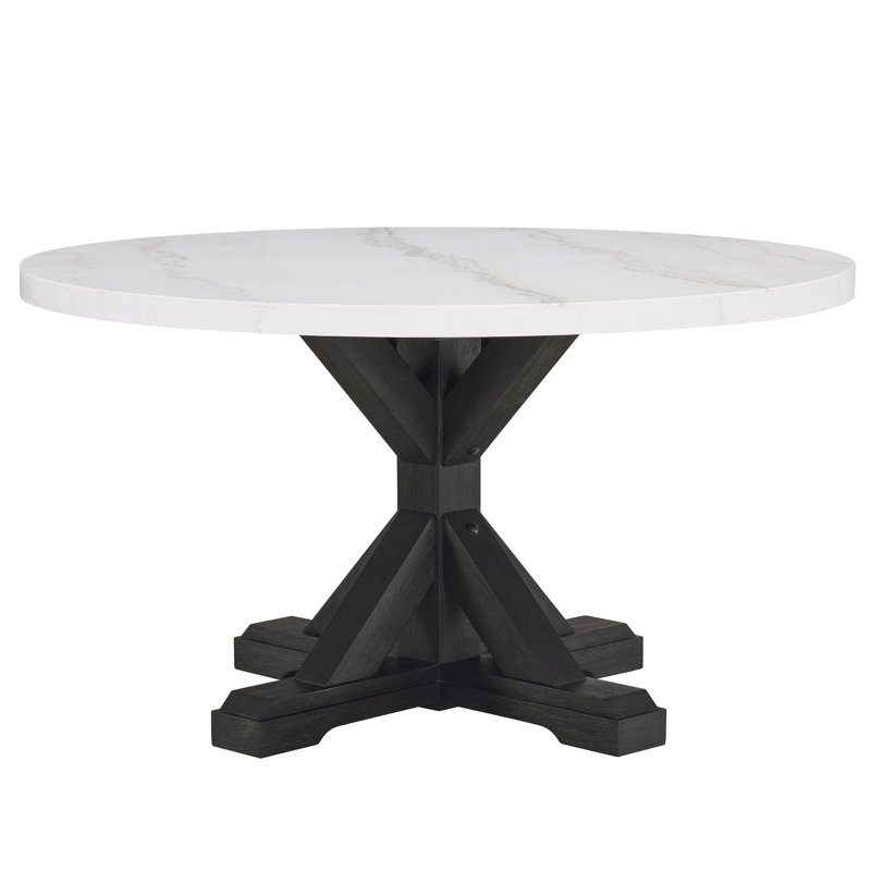 Beckson 4 - Person Marble Top Four Leg Dining Set