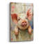 «Happy Pink Pig» par MomArt, verre mural-207229481