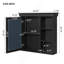 Armoire à pharmacie de salle de bain avec miroir 30 po x 28 po, armoire à miroir murale avec rangement, armoire de rangement noire au-dessus de la toilette pour salle de bain-123327399