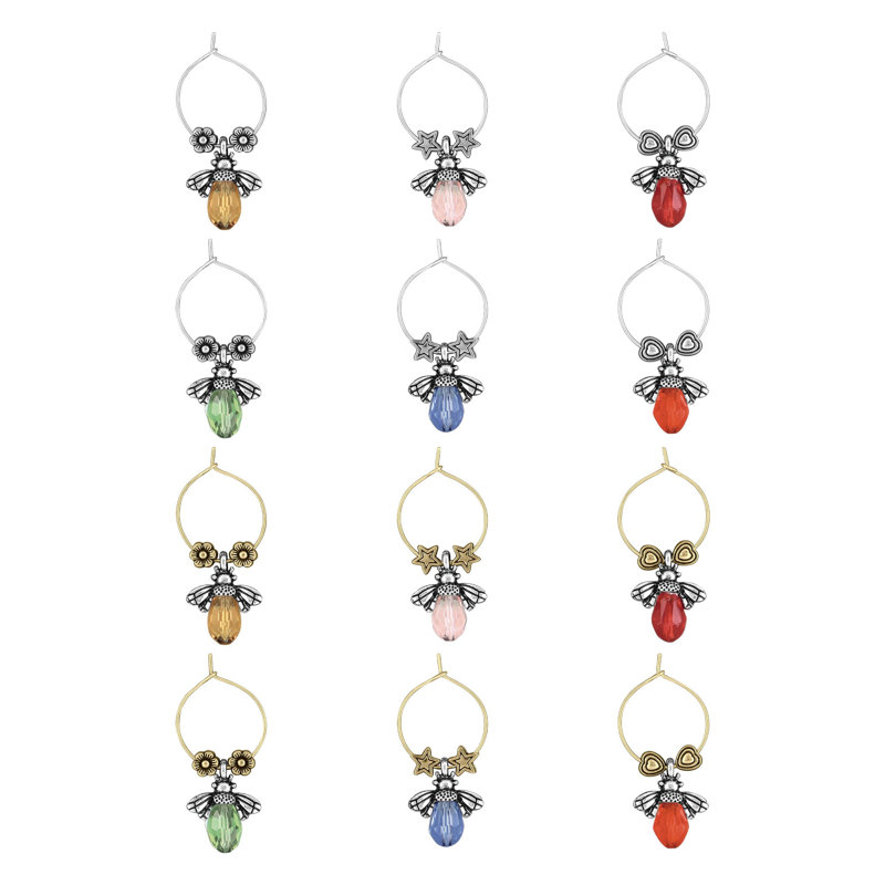 Abdullahi Gold Brass Stainless Steel Wine Charm