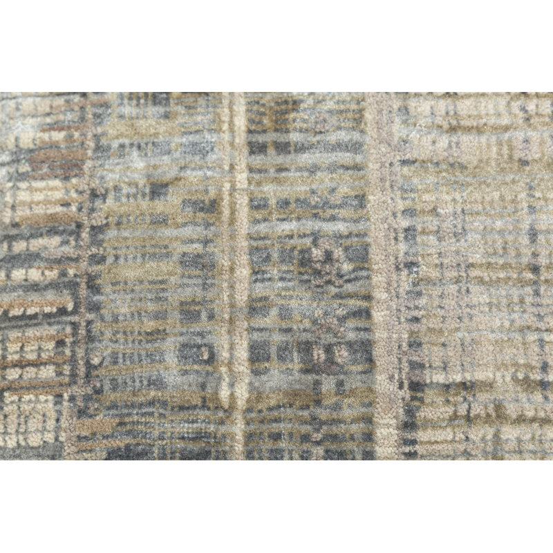 Contemporary One-of-a-Kind Rectangle 9'2" X 12'2" Hand Knotted Area Rug