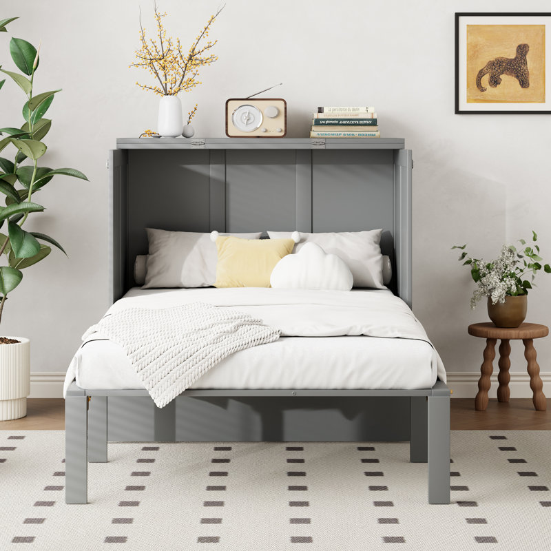 Storage Bed, European Single (90 x 200 cm), Grey