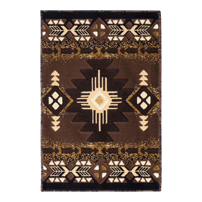 Allport Geometric Indoor Doormat, Chocolate