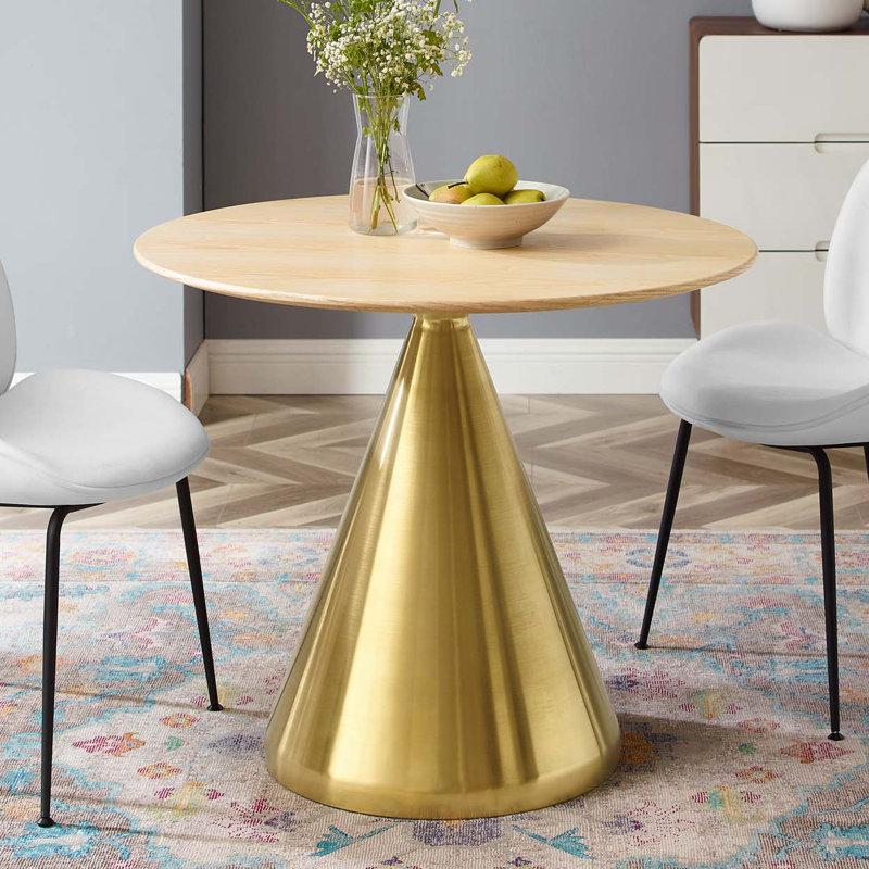 Table de salle à manger Tupelo par Modway, Naturel, L 35,5 po x l 35,5 po