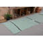 Tapis neutre, tapis de couloir 3,5 x 11,1 pi, tapis rétro, tapis turc, tapis Oushak, tapis vert tissé à la main
