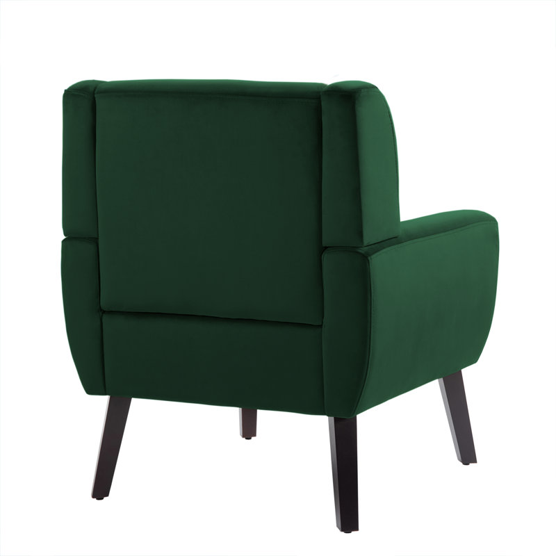Jaqueze 73.4 Cm Wide Cotton Armchair, Retro Green Velvet