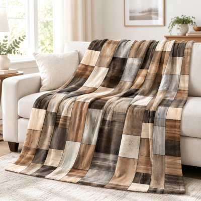 Couverture en flanelle Cozy Wood