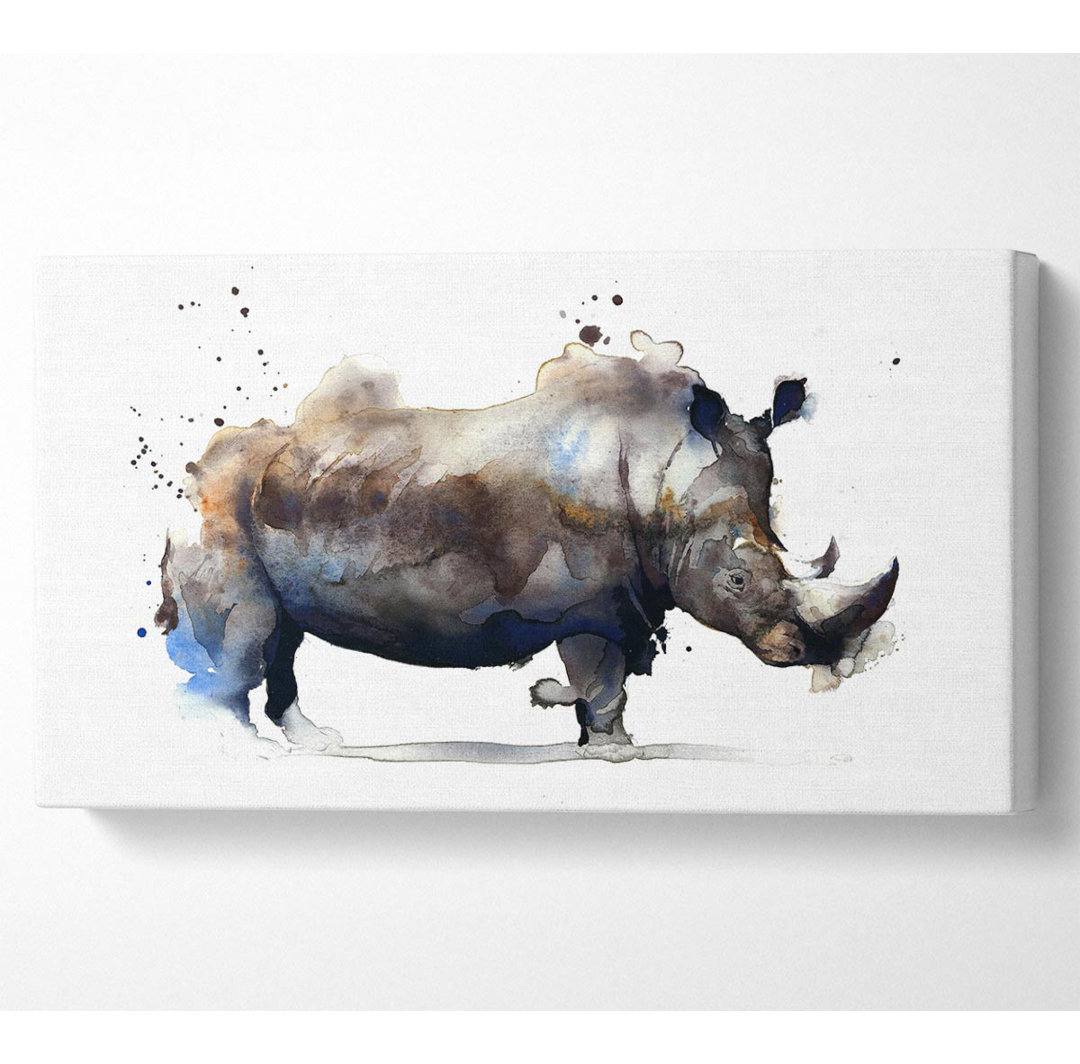 Shriya Rhino Charge - Kunstdrucke auf Leinwand