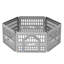 Parc pour animaux de compagnie pliable d'intérieur à 23 panneaux H 23,83 "avec porte (gris)