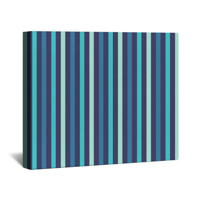Blue Vertical Stripes Canvas Gallery Wrap in Many Sizes