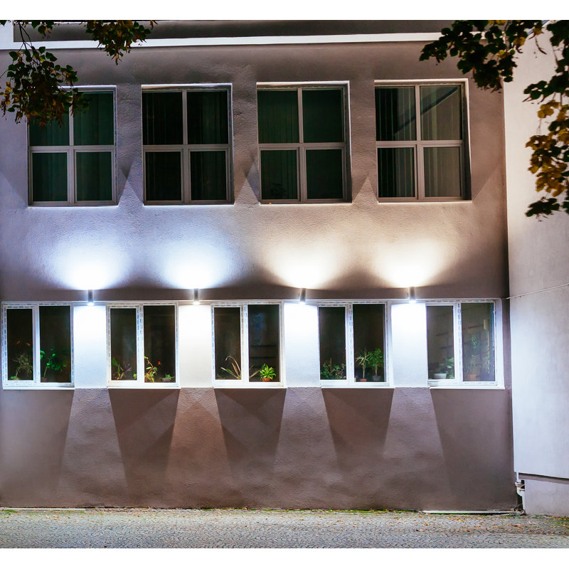 White Matte Cylinder LED Outdoor Wall Light