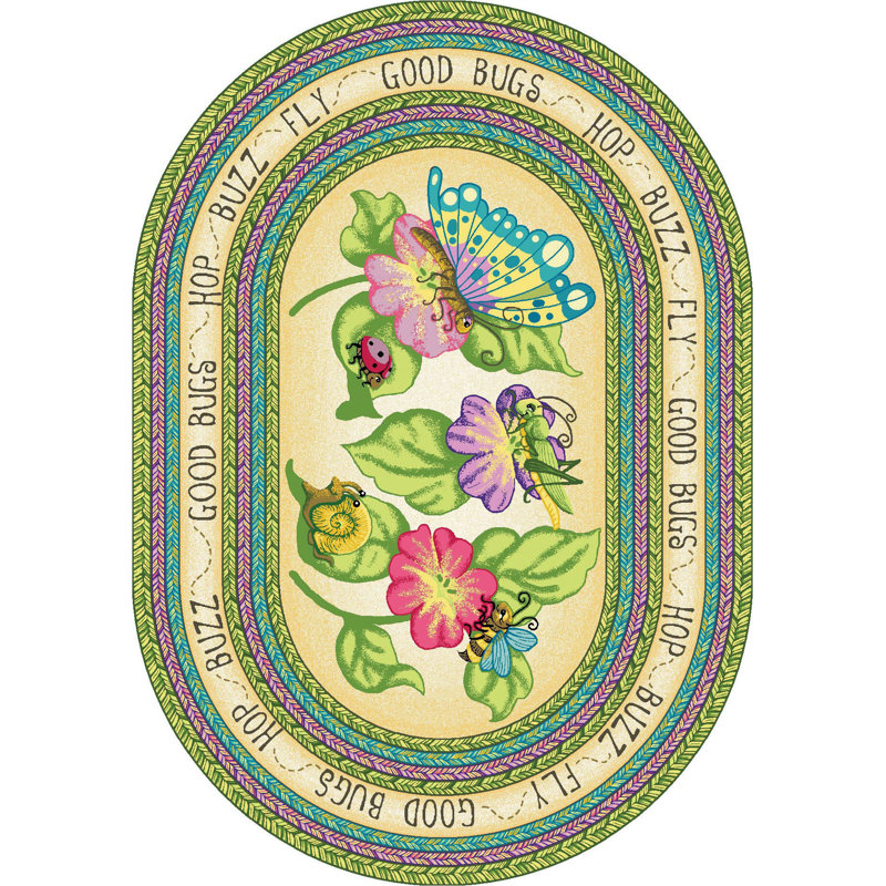 Tapis Nature Good Bugs, Ovale 7 pi 8 po x 10 pi 9 po