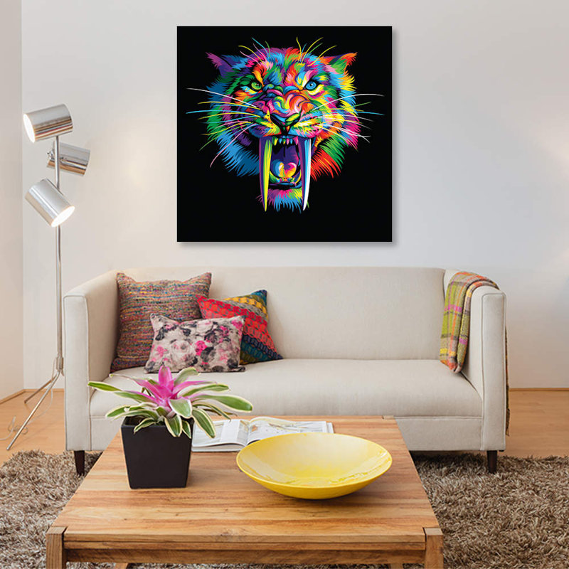 « un », impression sur toile, H 12 po x l 12 po x P 1,5 po, Toile tendue, Pas de tapis
