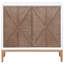 Armoire en bois cannelé à 2 portes Nafiso