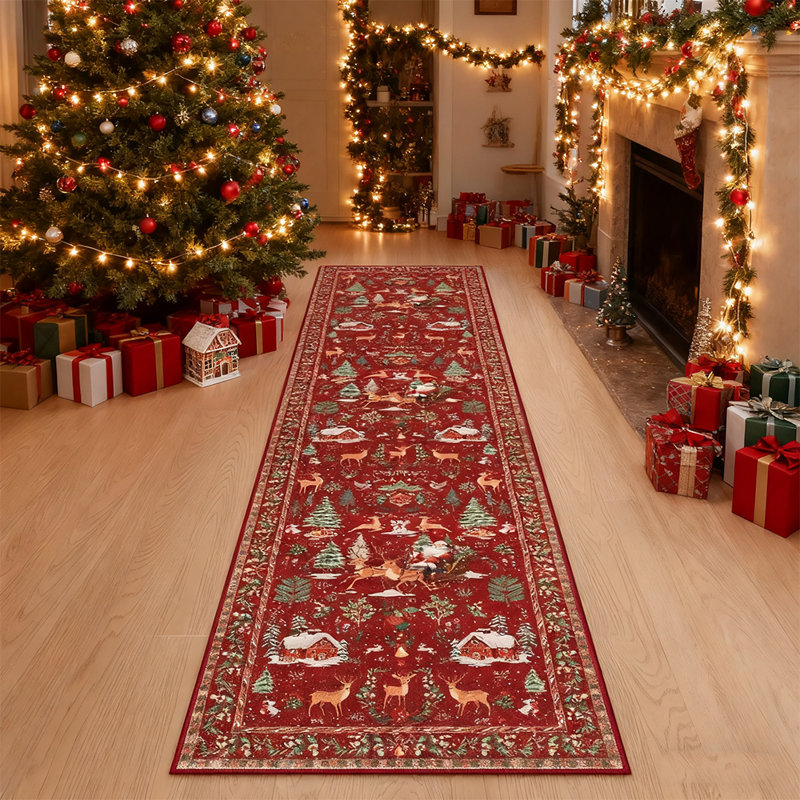 Tapis de Noël Christmas, Tapis de couloir 2 pi x 8 pi