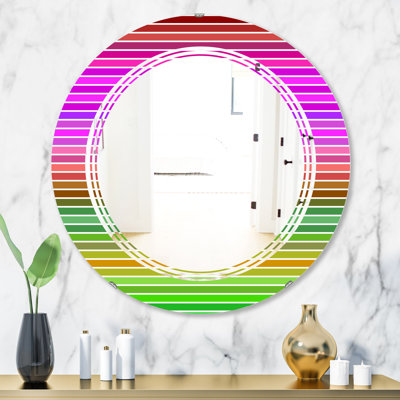 Miroir mural sans cadre style géométrique ii triple c moderne à motif géométrique ii