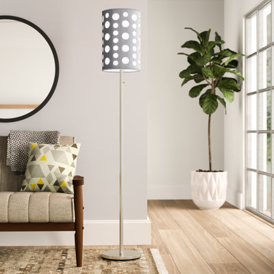 62'' Silver Traditional Floor Lamp