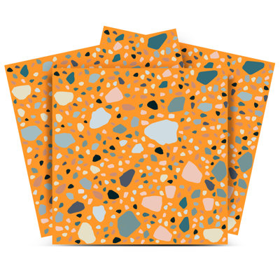 4'' W x 4'' L Vinyl Peel and Stick Mosaic Tile