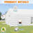 39x20x14 FT Large Inflatable Nightclub Tent for Adults with Pavilion Rest Area, Black Inflatable Night Club Gazebo with 2 Side Doors & Logo Area for Wedding, Birthday, Backyard Events, White-114874025
