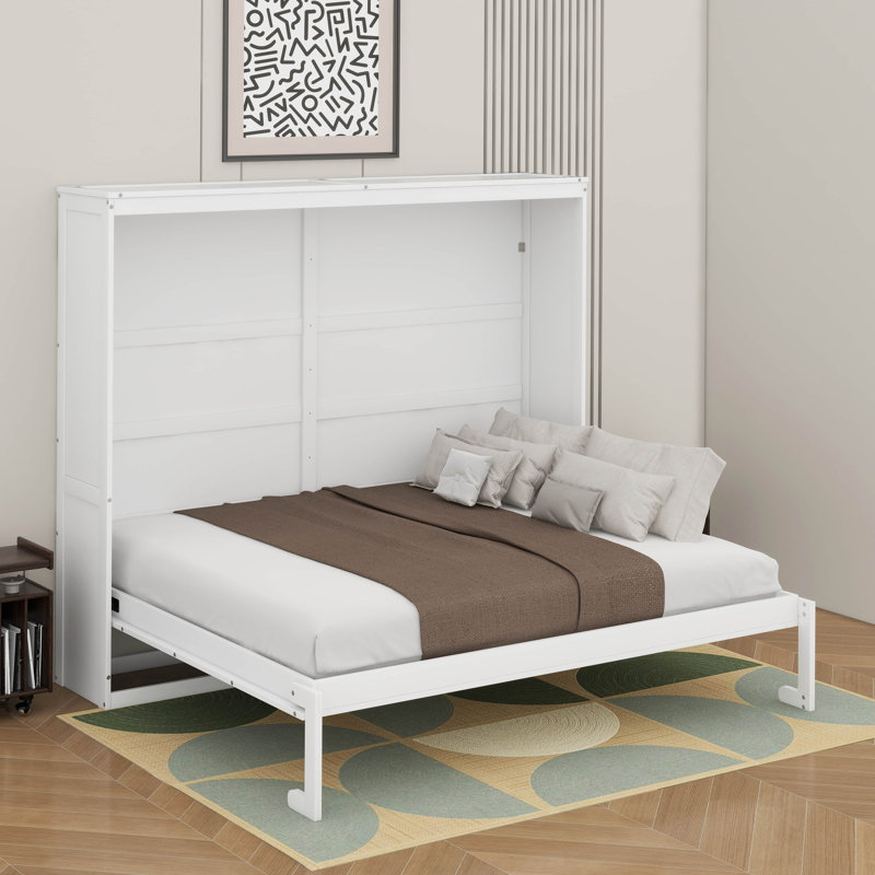 Garlef Murphy Bed Wall Bed, Queen, White