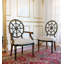 Upholstered Side Chair in White/Brown