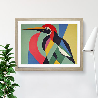 XH1022-6864X Pelican Abstract Art 1 Piece Single Picture Frame Wall Art