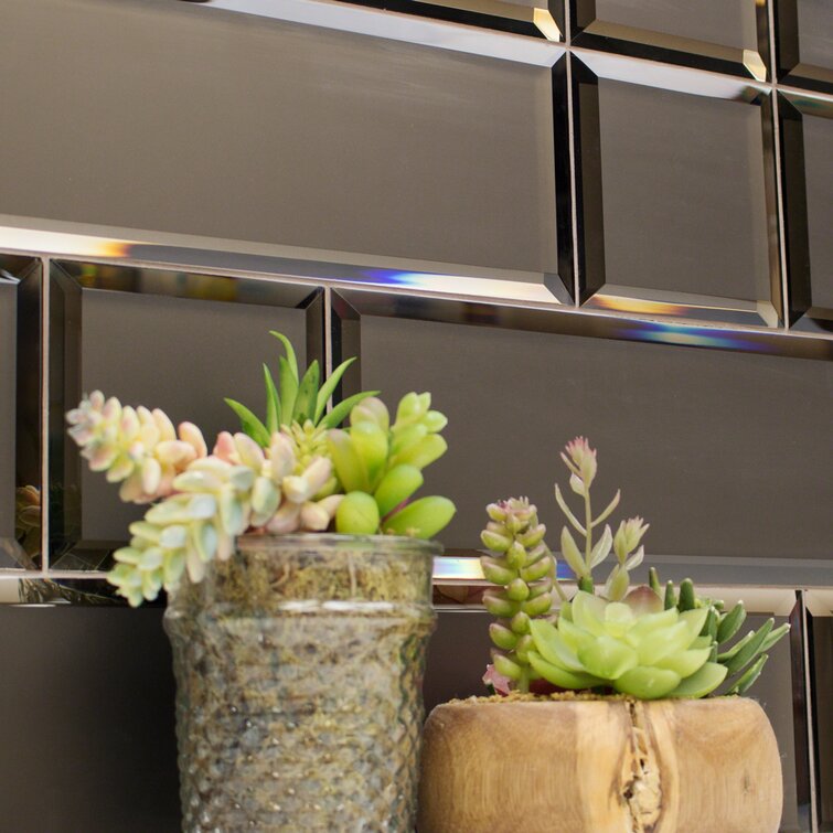 Bronze Beveled 4x12 Mirror Tile