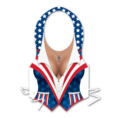 Gilet patriotique en plastique pour femme