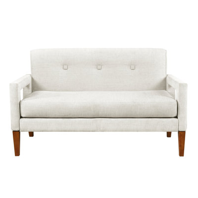 Beige Chenille , Solid Wood Frame, Pocket Coils, 22.5" Seat Depth Modern For Living Room, Depth, Reversible Cushions, Removable Covers