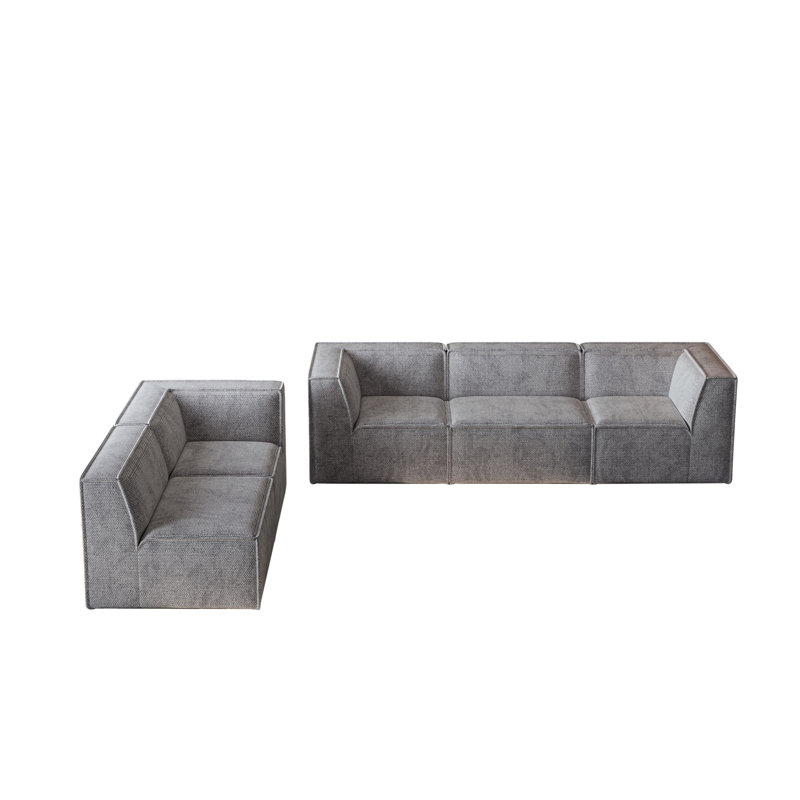 Luxurious Chenille Modular Sofa For Versatile Indoor Spaces, Enhancing Comfort And Style, Gray Chenille