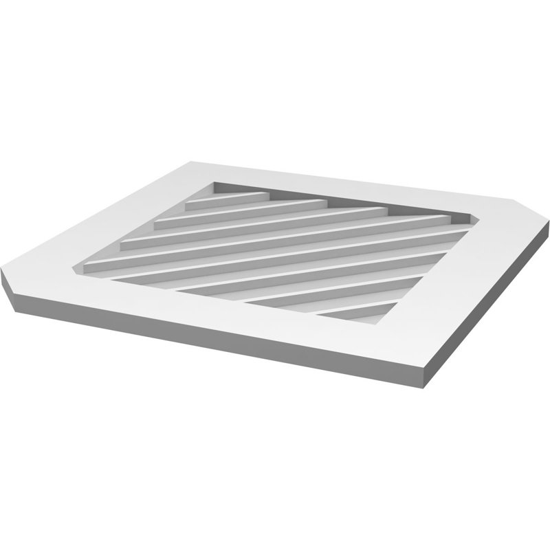 Ventilé vertical à pignon vertical en uréthane non piqué 12/12, H 1 po x l 30 po x L 34 po